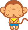 お辞儀する猿の男の子